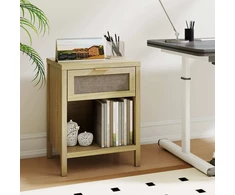 Promotions Naktinis staliukas su stalčiumi ir įkrovimo stotele 50x38x64,5 cm natūralus