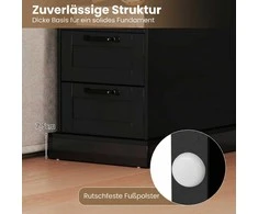 Promotions Naktinių staliukų komplektas, 60x35,5x62 cm, juoda, su laikymo vieta