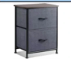 Promotions Naktinių staliukų komplektas, 45x30x51,5 cm, juoda, metalinis rėmas