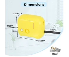 Promotions Nešiojamas garinis valytuvas, 23.5x12.5x18 cm, Geltonas