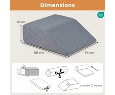 Promotions Pagalvė kojų pakėlimui 59x54x19 cm Pilka Atminties Putų