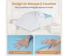 Promotions Pagalvėlė kojų pakėlimui 59x54x19 cm Balta Atminties Putos