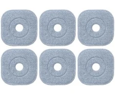 Promotions Pakeičiamų šluotelių galvutės, rinkinys iš 6 vnt., 26,5x26,5x0,7 cm, pilkai baltos spalvos
