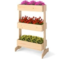 Promotions Pakelta daržinė lysvė, 69x39x109 cm, natūrali
