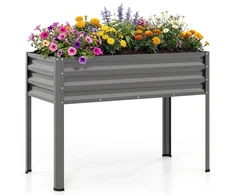 Promotions Pakelta daržovių lysvė 112x56x81,3 cm Pilka metalinė