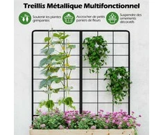 Promotions Pakelta lysvė su metaline tvorele, 79x35x108 cm, natūrali juoda