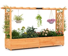 Promotions Pakelta lysvė su šonine tvorele ir kabamu stogu 110x44x182 cm oranžinė