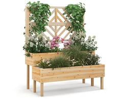 Promotions Pakelta lysvė su tinklu, 2 aukštų, 109,2x62,2x134,6 cm, natūrali
