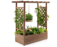 Promotions Pakelta lysvė su tinklu ir kabamu stogu 110x44x113,5 cm natūrali