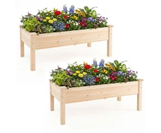 Promotions Pakelta sodinimo lysvė, rinkinys iš 2 vnt., 121.9x63.5x48.3 cm, natūrali eglės mediena