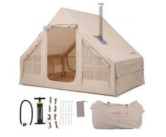 Promotions Palapinė stovyklavimui 295x205x200 cm Chaki Oxford audinys