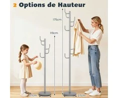 Promotions Paltų stovas, 27x119x175 cm, sidabro spalvos