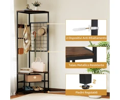 Promotions Paltų stovas 49x49x171 cm Rudas metalinis laikymas