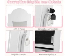 Promotions Papuošalų komoda, 34x30x113 cm, balta, MDF