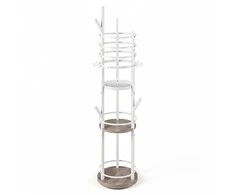 Promotions Papuošalų laikymo stovas 33x148,5 cm baltas, metalas, sukamasis laikymas