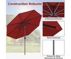 Promotions Pasukamas skėtis nuo saulės, 270x270x240 cm, smėlio spalvos
