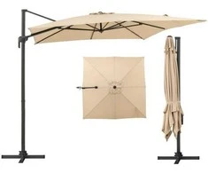 Promotions Lauko kampinis skėtis, 294x294x255 cm, smėlio spalvos