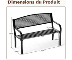 Promotions Lauko sofa, 128x60x86 cm, Juoda