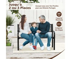 Promotions Lauko sofa, 128x60x86 cm, Juoda