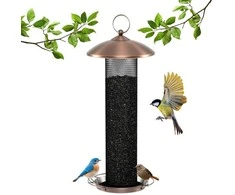 Promotions Paukščių lesykla, metalinis tinklelis, 16x40 cm, vario spalvos, atspari voverėms