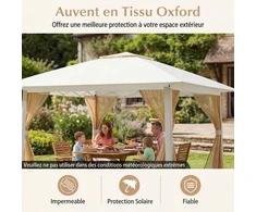 Promotions Pavėsinė 394x394x277 cm Kreminė sulankstoma