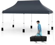 Promotions Pavėsinė 610x305x317 cm juoda, sulankstoma