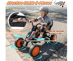 Promotions Pedalinis Go-Kartas 84x57x55 cm Juodas Metalinis Rėmas