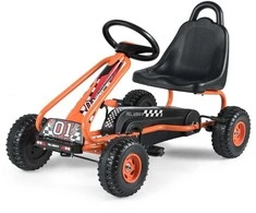 Promotions Pedalinis kartingas, reguliuojama sėdynė, saugus rankinis stabdis, vaikams, oranžinis