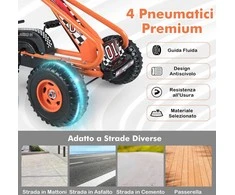 Promotions Pedalinis kartingas, reguliuojama sėdynė, saugus rankinis stabdis, vaikams, oranžinis