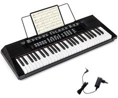 Promotions Pianinas klaviatūra, 54 klavišų elektrinė klaviatūra 85x30x11 cm, juoda, ABS