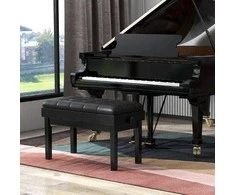 Promotions Pianino suoliukas, reguliuojamas Duetas, 76x36x48-58 cm, juodas