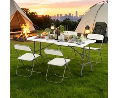 Promotions Pikniko stalas 152x70x74 cm Juodas Sulankstomas HDPE