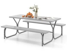 Promotions Pikniko stalo suoliukų komplektas, 183x162.6x76.2 cm, pilkas