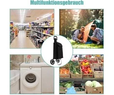 Promotions Prekybos vežimėlis, Sulankstomas, 35L, Juodas