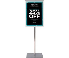 Promotions Plakatų stovas, 28x28 cm, sidabrinis, metalas