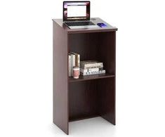Promotions Podiumo stovas, 58x40x117 cm, rudas, su laikymo lentyna