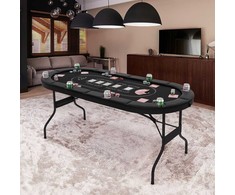 Promotions Sulankstomas pokerio stalas, 182x82x75 cm, mėlynas