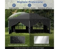 Promotions Iškylantis pavėsinė, 600x300x296 cm, Juoda