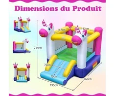 Promotions Pripučiamas batutas-namelis, 260x195x219 cm, įvairiaspalvis