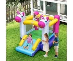 Promotions Pripučiamas batutas-namelis, 260x195x219 cm, įvairiaspalvis