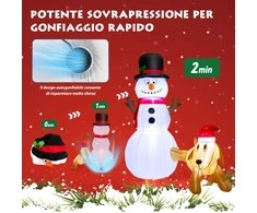 Promotions Pripučiamas Kalėdinis papuošalas, 140x80x180 cm, Baltas Geltonas