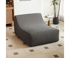 Promotions Pripučiamas poilsio krėslas, 126x106x66 cm, pilkas, nuimamas užvalkalas