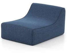 Promotions Pripučiamas poilsio krėslas, 126x106x66 cm, mėlynas, nuimamas užvalkalas