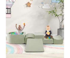 Promotions Putų žaidimų rinkinys, 5 dalių su kamuoliukų baseinu, šviesiai žalias, plaunami užvalkalai