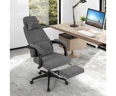 Promotions Reguliuojama biuro kėdė 99x66x119.4-125.7 cm pilka, šenilinis audinys
