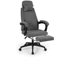 Promotions Reguliuojama biuro kėdė 99x66x119.4-125.7 cm pilka, šenilinis audinys