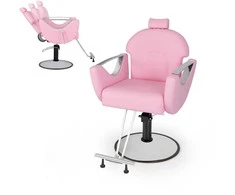 Promotions Saloninė kėdė, 66x95x115-140 cm, Rožinė