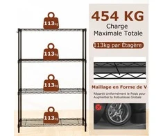 Promotions Sandėliavimo lentyna, 91x35x138.5 cm, juoda, metalas