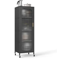Promotions Sandėliavimo spintelė, 45x40x141 cm, juoda, metalas