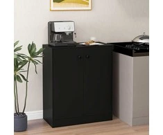 Promotions Sandėliavimo spintelė, 72x34x85.5 cm, juoda, medžio drožlių plokštė